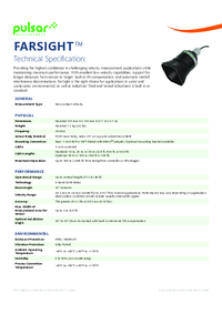 Thumbnail of document Data Sheet - FarSight Non-contacting Velocity Measurement